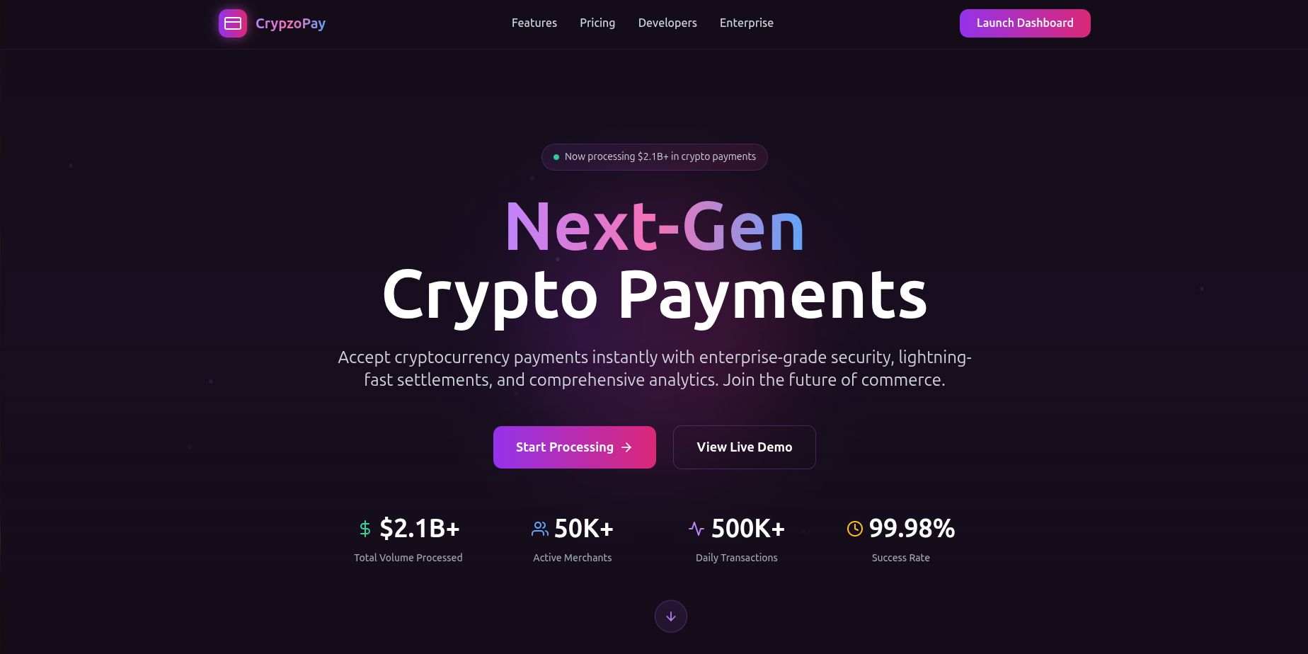 CrypzoPay - Non-Custodial Multi-Chain Crypto Payment Gateway