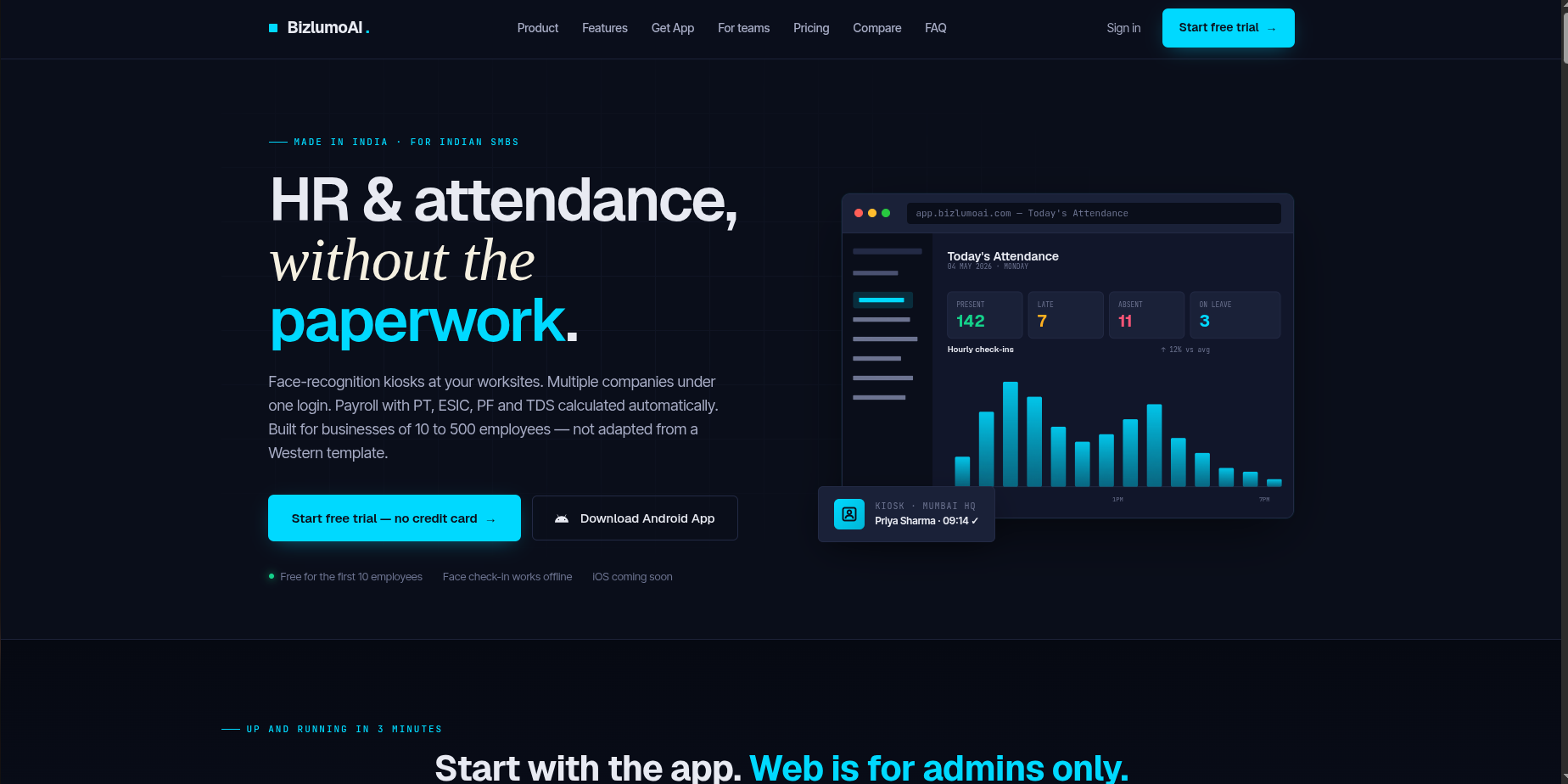 BizlumoAI HRMS – Multi-Tenant Human Resource Management Platform